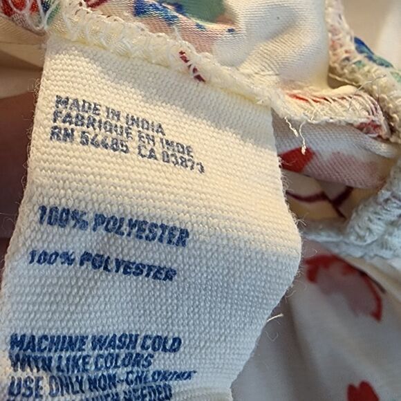 American Eagle Women's Floral Adjustable Spagetti Strap Ruffle Top Size Small - Picture 7 of 7